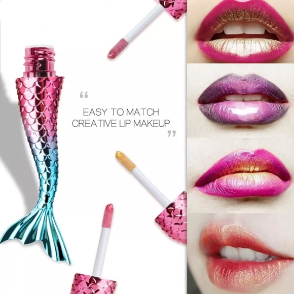 mermaid lipstick lip gloss | Makeup | New Mermaid Lip Gloss Lipstick ...